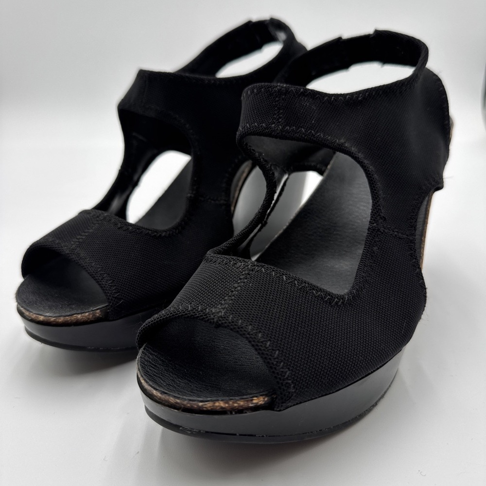 Simply Vera Vera Wang Womens Black Comfort Wedge Heel Ankle Bootie Size 10 Med